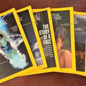 2018  Set of 6 National Geographic Magazines July thru December 2018